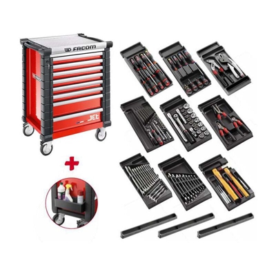 Facom Carrello (JET.8M3) 9 moduli, rosso - SPOTLIGHTJET8M