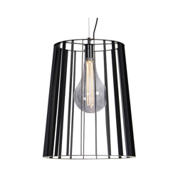 Lampada a sospensione grande wieza - rustico - Acciaio - Nero - Tondo/Oblungo Max. 1 x Watt - Qazqa características