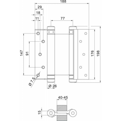 Cerniere Nr.39 In Acciaio Lucido 175 Millimetri - DENI precio