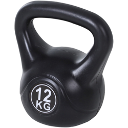 Kettlebell 12 kg per Allenamento Cross Training Nero - Homcom características