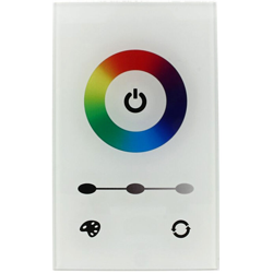Centralina RGB Kit Led Controller 12V 24V 3X4A Touch Pannello Da Incasso Muro Standard Italiano Scatola 503 Rettangolare Bianco - LEDLUX precio