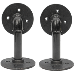 Augienb - Staffe per mensole da pavimento in tubo di ferro 2 pezzi 15 x 8 cm características