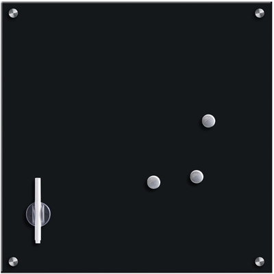 Lavagnetta memo in vetro Nero 55x55cm - ZELLER