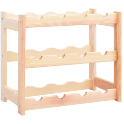 Portavini da 12 Bottiglie in Legno di Pino - VIDAXL precio