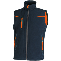 GILET TECNICO IMPERMEABILE, ANTIVENTO E TRASPIRANTE BLACK CARBON ORANGE SOFT SHELL - MODELLO: UNIVERSE U-POWER - Taglia S características
