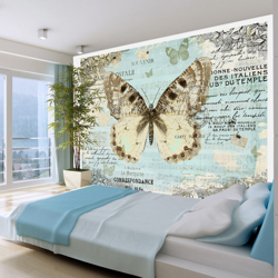 Fotomurale Cartolina con farfalla cm 300x210 Artgeist en oferta