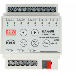 KAA-8R Attuatore KNX Universale Relay On/Off 8 Canali 16A Konnex Con Guida DIN Binario Per Tapparelle Saracinesche - Meanwell precio