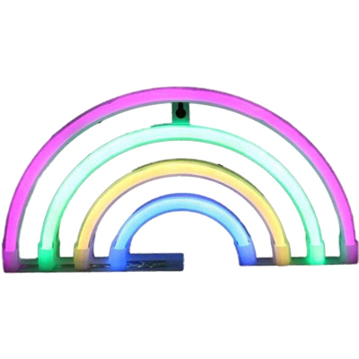 caso ha portato al neon + USB batteria con bis (comma arcobaleno - colore) - ASUPERMALL