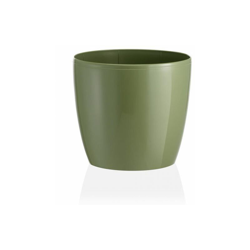 Teraplast - Vaso tondo Madeira Luxy Colour in resina colorati da esterno e giardino fiori piante -DIAM 26 x H 23.2 cm / Salvia en oferta