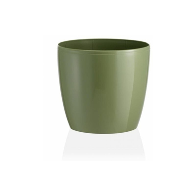 Teraplast - Vaso tondo Madeira Luxy Colour in resina colorati da esterno e giardino fiori piante -DIAM 26 x H 23.2 cm / Salvia