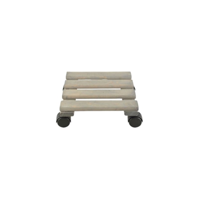 Esschert Design - Carrello Portapiante In Legno Quadrato Misura S