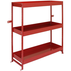 Scaffale Volcano Rosso per Van in Acciaio Inossidabile con 3 Ripiani 116,5cm x 115cm x 34,8cm - Monster Racking precio