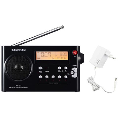 PR-D7 FM AM Radio Digitale Portatile Orologio Sveglia Timer Colore Nero