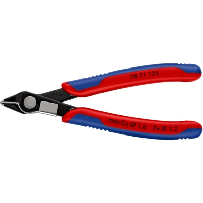 Knipex - Pinze Laterali Di Taglio Per Elettronica Super Knips®, Testa Brunita, Modello: Senza Sfaccettatura, Con Conservando Filo, Lunghezza 125