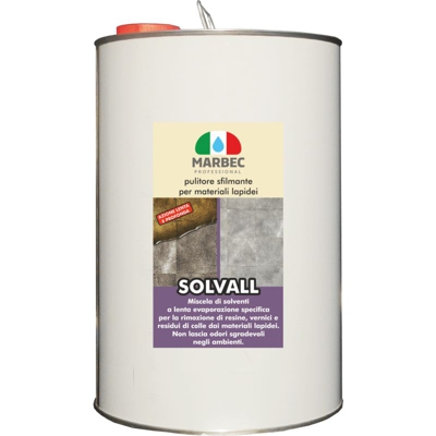Marbec - SOLVALL 5LT | Pulitore solvente sfilmante per materiali lapidei