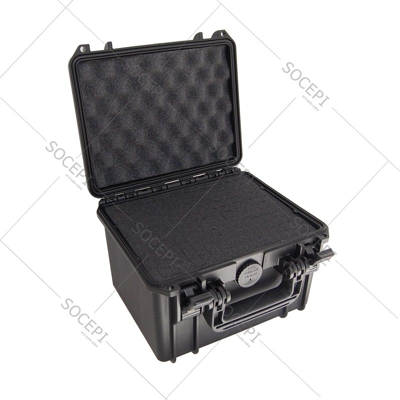 Valigia ermetica c/valvola, mod. MAX235 H155 IP67 DUSTPROOF WATERPROOF VALIGETTA MAX235 mis: 258 x 243 x h 167 colore nero spugne interne con spugne