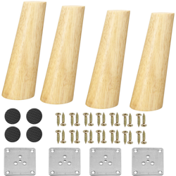 Augienb - Kit gambe per mobili con cono in legno 4x 12 cm características