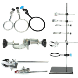 Supporti da laboratorio da laboratorio da 600 mm + supporto per cilindro con morsetto per condensatore da laboratorio da 9 pezzi - AUGIENB características