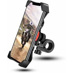 Langray - Supporto per cellulare da bicicletta, per moto, universale, rotazione a 360 gradi, per smartphone da 3,5 a 6,5 pollici en oferta