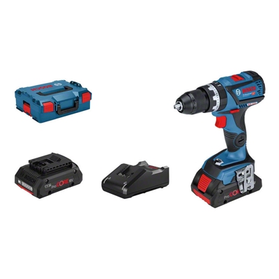 Bosch Trapani battenti Avvitatori a batteria GSB 18V-60 C, 2 batterie ProCORE18V, Caricabatteria rapido GAL 18V - 06019G2109