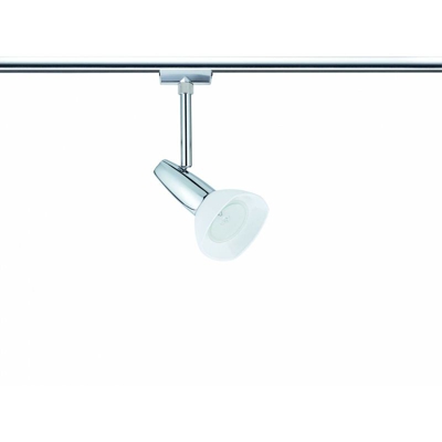 URail, halogen spot, 1x40W, Barelli 230V, GZ10, Chrome/opal - PAULMANN