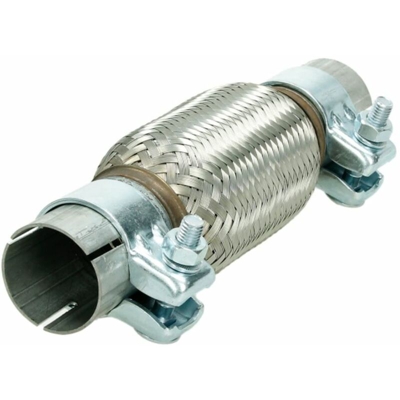 Tubo flessibile di scarico in acciaio inox universale 45 x 150 mm con 2 morsetti - ECD GERMANY