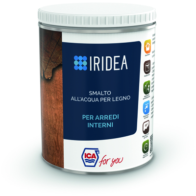 Ica For You - Smalto all'Acqua per Legno-BIANCO SEMILUCIDO-750 ml