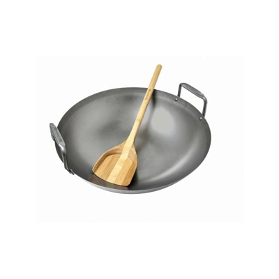 Wok In Acciaio Al Carbonio + Mestolo - BIG GREEN EGG