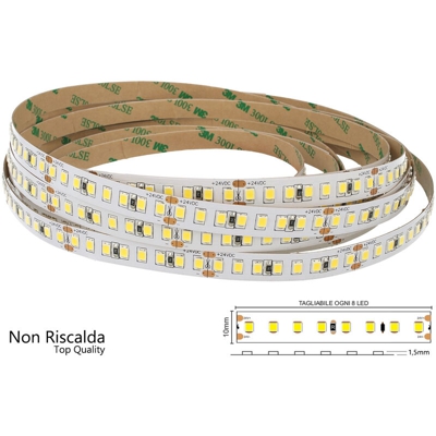 24V Bobina Led 12W/M 165LM/W 2000LM/M 3 Step Bianco Caldo 2700K Non Riscalda 800 Smd 2835 5 Metri IP20 - LEDLUX