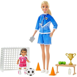 Bambola Barbie Allenatrice di Calcio con Bambolina Shelly Porte e Accesori Gioco - MATTEL precio