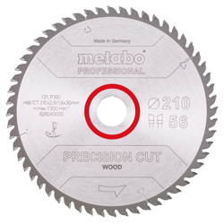 Metabo Lama per seghe circolari HW/CT 210x30, 56 DA 10° - 628040000 precio