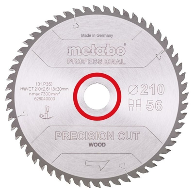 Metabo Lama per seghe circolari HW/CT 210x30, 56 DA 10° - 628040000