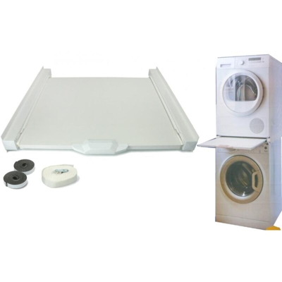 Universale - KIT COLONNA SOVRAPPOSIZIONE ASCIUGATRICE A LAVATRICE 60X60 RIPIANO SCORREVOLE