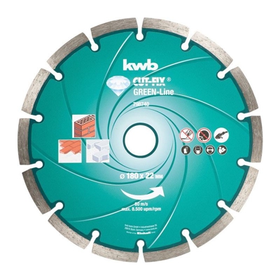 CUT-FIX® Dischi da taglio Green-Line DIAMANT, ø 180 mm - 798740 - KWB