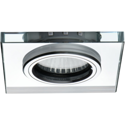 faretto incasso vetro con decoro led 220-240 volt 70 mm CE GU10 argento blu fisso interno quadrato vetro kan 24414 - KANLUX precio