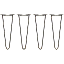 SKISKI LEGS - 4 Gambe per Tavolo a Forcina 35,5cm 2 Rebbi in Acciaio Colore Naturale Spessore 10mm características