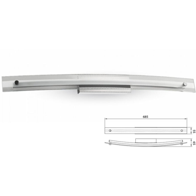 V-tac - lampada led da specchio 12 watt 120° 220-240 volt A+ CE IP20 bianco naturale cromo no tec 621144