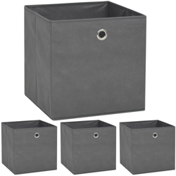 Set Contenitori 4 pz Tessuto non Intrecciato 32x32x32 cm Grigio - VIDAXL precio