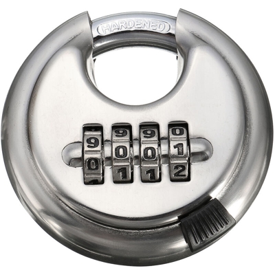 Augienb - Lucchetto a combinazione Lucchetto a quattro cifre con combinazione in acciaio inossidabile