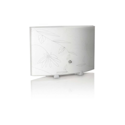 Philips - Clovis Clovis - Lampada da tavolo grigia con decorazione floreale in vetro en oferta