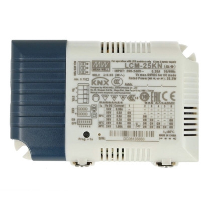 LCM-25KN Led Driver CC 25W Dimmerabile KNX Konnex e Pulsante NO Corrente Costante Selezionabile 350/500/600/700/900/1050mA - Meanwell