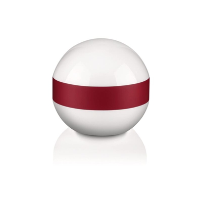 Philips Esk Lampada da Tavolo Sferica con Fascia Sintetica e Vetro, Lampadina Risparmio Energetico Inclusa, Bianco/Rosso