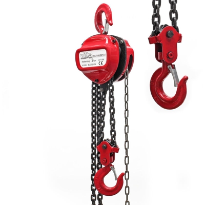 Paranco a catena da 2000kg lunghezza catena 3m altezza sollevamento 3m - WILTEC