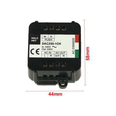 Dalcnet DAC-230-1CH Triac AC Dimmer Taglio Di Fase Con Pulsante N.O. Memoria 220V 200W