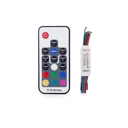 Controllore Mini Rf Striscia RGB Telecomando 5-24VDC ► 144W (TB-RFMINI-05-1) - GREENICE precio