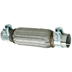 Tubo flessibile di scarico in acciaio inox universale 50x200 mm con 2 morsetti - ECD GERMANY en oferta
