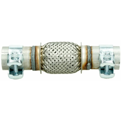 Tubo di scarico flessibile in acciaio inox 40,5 x 100 mm universale + 2 morsetti - ECD GERMANY precio
