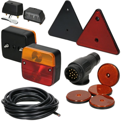 Luci rimorchio set posteriori illuminazione catarifrangente fanali 13 pin fari - ECD GERMANY precio