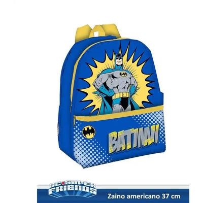 Zaino Americano 37 CM Cartella Scuola Estensibile Batman Bambini - LGVSHOPPING