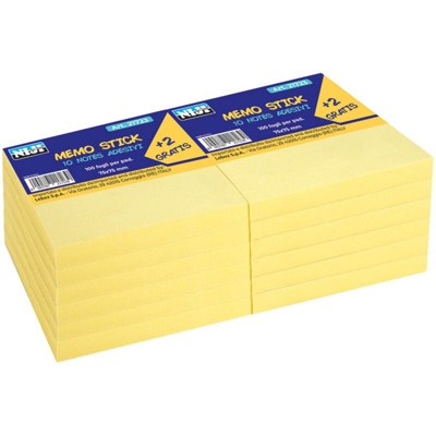 Lebez - MEMO STICK ADESIVI mm 75 x 75 - gialli